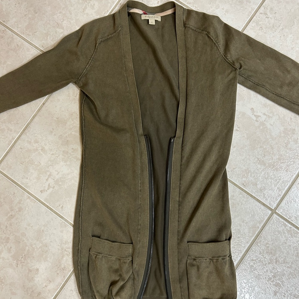Burberry long open sweater